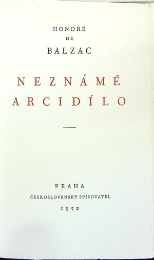 Neznámé arcidílo.