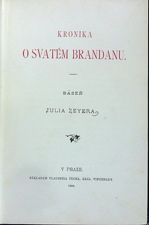 Kronika o svatém Brandanu. Báseň.