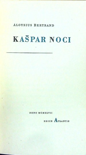 Kašpar noci.