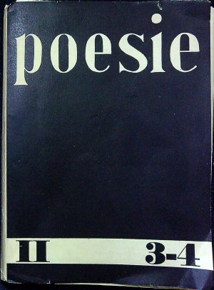 Poesie. Čtvrtletní sborník pro poesii a literární vědu. Ročník II, sv. 3-4 (dvojčíslo).