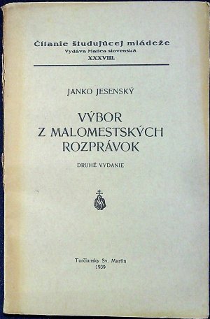Výbor z malomestských rozprávok.